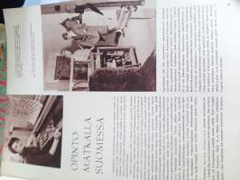 Omin Käsin 3/1962 talousesiliinakin muodin mukainen, twist Tuulia, ruokailuun liittyvät esineet kansantaidetta, monikäyttöinen paperi muotoilun pohjana