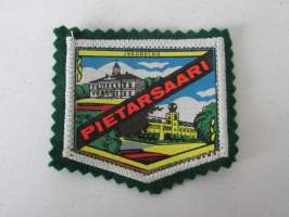 Pietarsaari - Jakobstad -kangasmerkki / matkailumerkki / hihamerkki / badge -pohjaväri vihreä