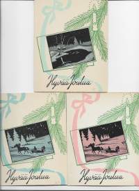 Joulukortti  sign - postikortti joulukortti  taittokortti 3 eril  käyttämätön