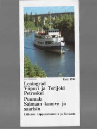 Leningradm Viipuri, Terijoki, petroskoi, Saimaan kanava     -  matkailuesite 1984
