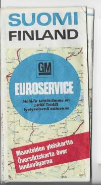 Suomi maanteiden yleiskartta 1973