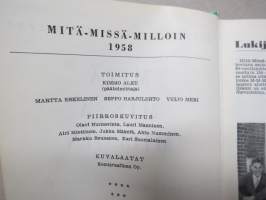 Mitä missä milloin 1958 MMM Kansalaisen vuosikirja - yearbook