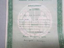 Kimito Handelslag m.b.t. Andelsbrev nr 410, 31.12.1953