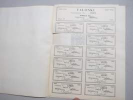 Poke Oy (Polkupyöräkauppiaiden Keskusliike Oy) -Polkupyöräkorjaamo Ajokki sarja B osakkeet nr 13235 1 osake 1 000 mk, Helsinki 1951 -osakekirja