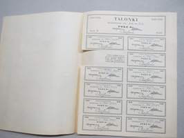 Poke Oy (Polkupyöräkauppiaiden Keskusliike Oy) -Polkupyöräkorjaamo Ajokki sarja B osakkeet nr 7121-7130 10 osaketta 10 000 mk, Helsinki 1951 -osakekirja