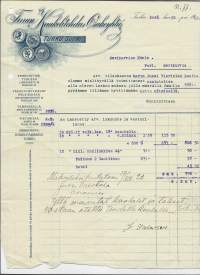 Turun Kaakelitehdas Oy 1922  - firmalomake