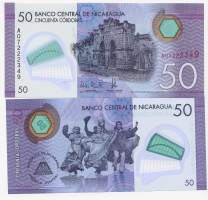 Nicaragua 50 Cordobas  2014  seteli