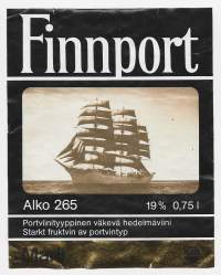 Finnport  Alko nr 265 - viinietiketti viinaetiketti