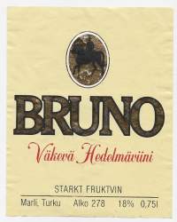 Bruno Alko nr 378 - viinietiketti viinaetiketti