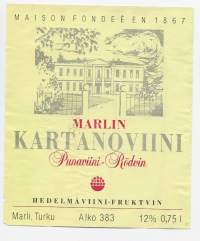 Marlin kartanoviini Alko nr 383 - viinietiketti viinaetiketti