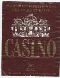 Casino nr 261 - viinietiketti viinaetiketti