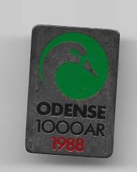Odense 1000 år 1988  lukkoneulamerkki rintamerkki