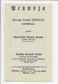 Neuwoja - kuinka leipää jäkälästä walmistetaan Keisarillisen Suomenhuoneen hallitus seura 1836 / uusi Näköispainos