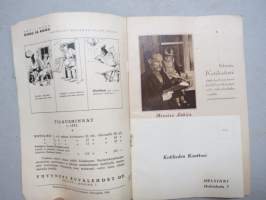 Suomen Kuvalehti / Kotiliesi -lehtien mainosjulkaisu, tilaushankintaa, kansikuva Martta Wendelin, mm. Kieku ja Kaiku sarjakuva