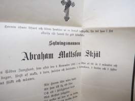 Sytningsmannen Abraham Mattsson Skjäl från södra Jungsund, som afled den 4. November 1901... -dödsannons