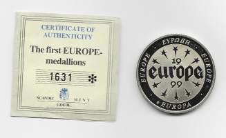 Europa 1. Euro mitali 32 g 40 mm proof