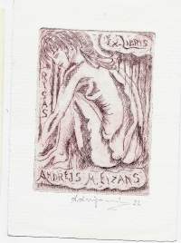 Andreis M. Eizans - Ex Libris etsaus