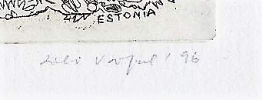 Silvi Väljad, &quot;grafiikka ex libris sign 96 11x10 cm