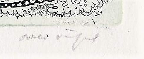 Silvi Väljad, &quot;grafiikka&quot; ex libris sign -92 11x8 cm