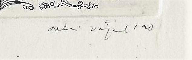 Silvi Väljad, &quot;grafiikka&quot; ex libris sign -92 11x8 cm