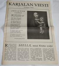 Rintamalehti Karjalan viesti Jouluna 1943 Näköispainos sarjat sodan lehdet