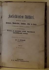 Kotieläinten lääkäri. (Keräilykirja, harvinainen)