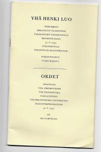Yhä henki luo / Viljo Kajava - helsingin Yliopiston promootio 1957