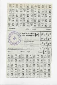 Valtion ostokortti M Maitoa  / Merikarvian kunnan Kansanhuoltolautakunta