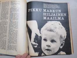 Työn lomassa - Kymppi 1964-1973 sidotut vuosikerrat 10 vuoden jakso - Säästöpankkien asiakaslehti, monipuolinen ja osin hyvinkin populääriaiheinen sisältö