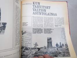 Työn lomassa - Kymppi 1964-1973 sidotut vuosikerrat 10 vuoden jakso - Säästöpankkien asiakaslehti, monipuolinen ja osin hyvinkin populääriaiheinen sisältö