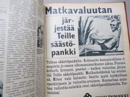 Työn lomassa - Kymppi 1964-1973 sidotut vuosikerrat 10 vuoden jakso - Säästöpankkien asiakaslehti, monipuolinen ja osin hyvinkin populääriaiheinen sisältö