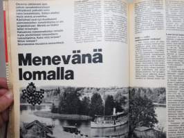 Työn lomassa - Kymppi 1964-1973 sidotut vuosikerrat 10 vuoden jakso - Säästöpankkien asiakaslehti, monipuolinen ja osin hyvinkin populääriaiheinen sisältö