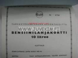 Gulf turvavyökampanjan arvontavoitto - Bensiinilahjakortti 10 litraa nr 6794