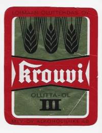 Krouvi III olutta   olutetiketti