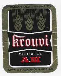 Krouvi  A III olutta   olutetiketti