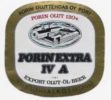 Porin Extra IV A Porin Olut 120 v  olutetiketti