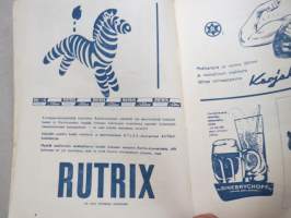 Suomi-Ruotsi yleisurheilumaaottelu 1956 -käsiohjelma / program book Finland-Sverige landskamp