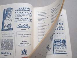 Suomi-Ruotsi yleisurheilumaaottelu 1956 -käsiohjelma / program book Finland-Sverige landskamp