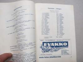 Suomi-Ruotsi yleisurheilumaaottelu 1956 -käsiohjelma / program book Finland-Sverige landskamp