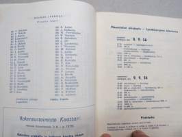 Suomi-Ruotsi yleisurheilumaaottelu 1956 -käsiohjelma / program book Finland-Sverige landskamp