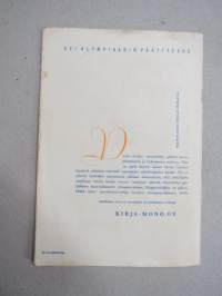 Suomi-Ruotsi yleisurheilumaaottelu 1956 -käsiohjelma / program book Finland-Sverige landskamp