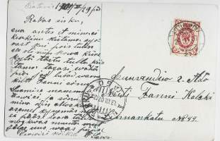 Kosinta - postikortti kulkenut 1907