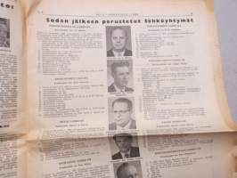 Koneviesti 1958 nr 15, 13.8.1958, Maaseudun sähköistäminen, Salon puimurinäytös, Fiat 411 R, Fiat näyttelyvaunu Pielavedellä, Lypsykoneita, Perunannostokoneita...