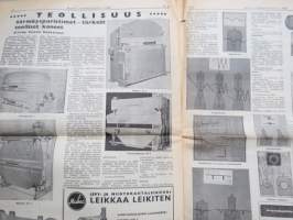 Koneviesti 1958 nr 15, 13.8.1958, Maaseudun sähköistäminen, Salon puimurinäytös, Fiat 411 R, Fiat näyttelyvaunu Pielavedellä, Lypsykoneita, Perunannostokoneita...