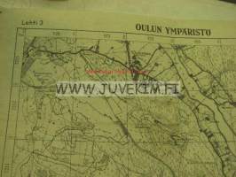 Oulun ympäristö Lehti 3 -kartta 1946