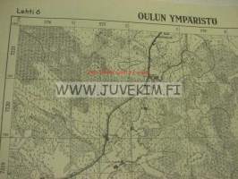 Oulun ympäristö Lehti 6 -kartta 1946