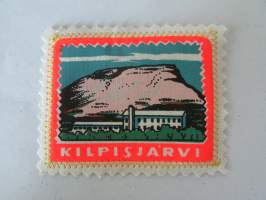 Kilpisjärvi -kangasmerkki / matkailumerkki / hihamerkki / badge -pohjaväri valkoinen
