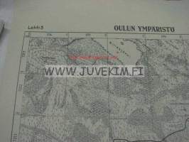 Oulun ympäristö Lehti 5 -kartta 1946