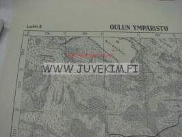 Oulun ympäristö Lehti 5 -kartta 1946