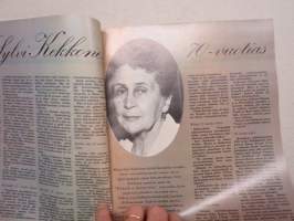 Me Naiset 1970 nr 10, 11.3.1970, Ponchokilpailu, Sylvi Kekkonen 70 v., Soppaa - soppaa, Lapsi nyt vai myöhemmin, Näyttelijä Riitta Selin, Peppi - Inger Nilsson, ym.